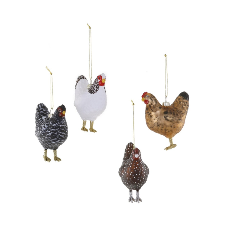 Cody Foster Farmhouse Hen Ornament Set