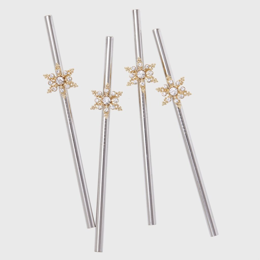 Joanna Buchanan Snowflake Metal Straws